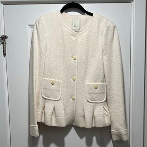 Elevenses Cream Textured Blazer